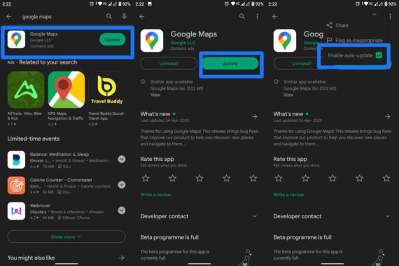 How to Update Google Maps on Android