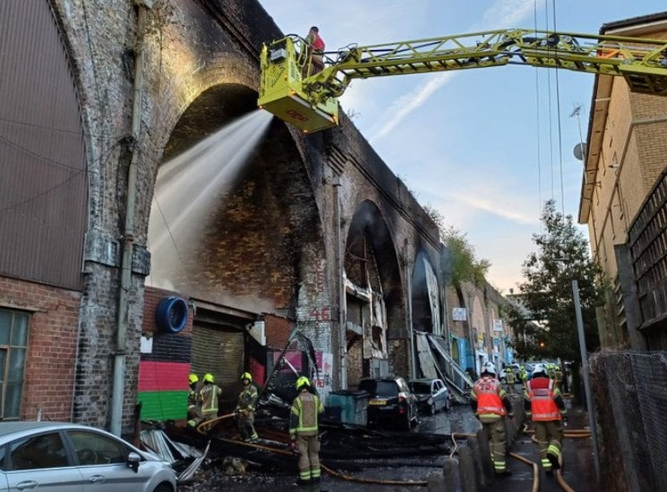 Railway Arch Fire 2026 in Uk