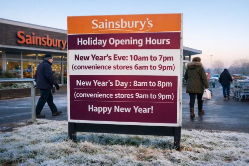 Sainsbury's Opening Time New Year's Eve