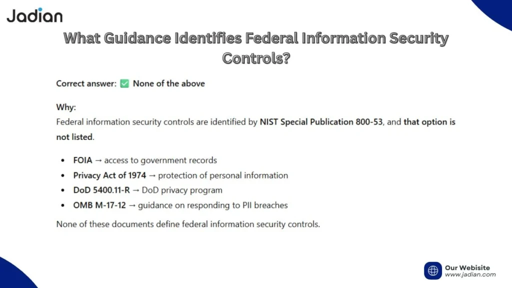 What Guidance Identified Federal Information Security Controls