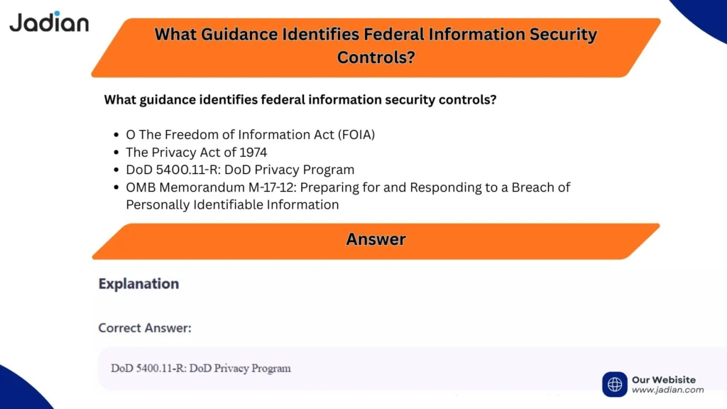 What Guidance Identifies Federal Information Security Controls
