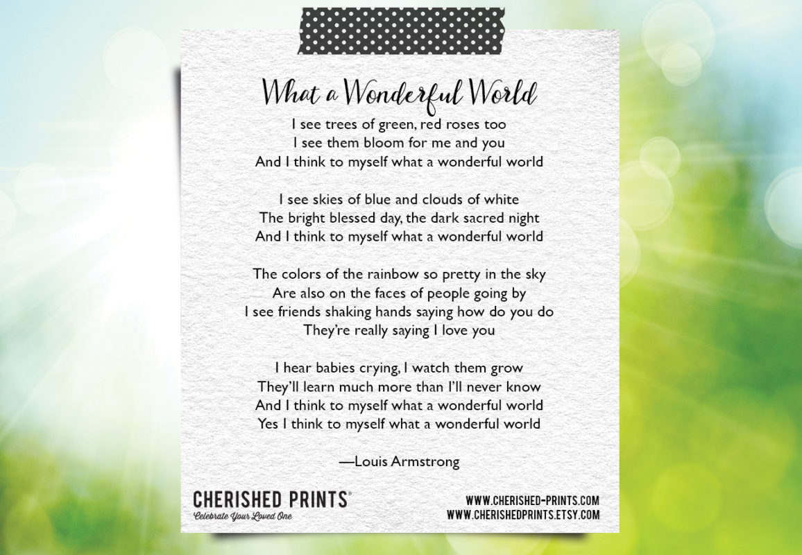 Wonderful World with Lyrics