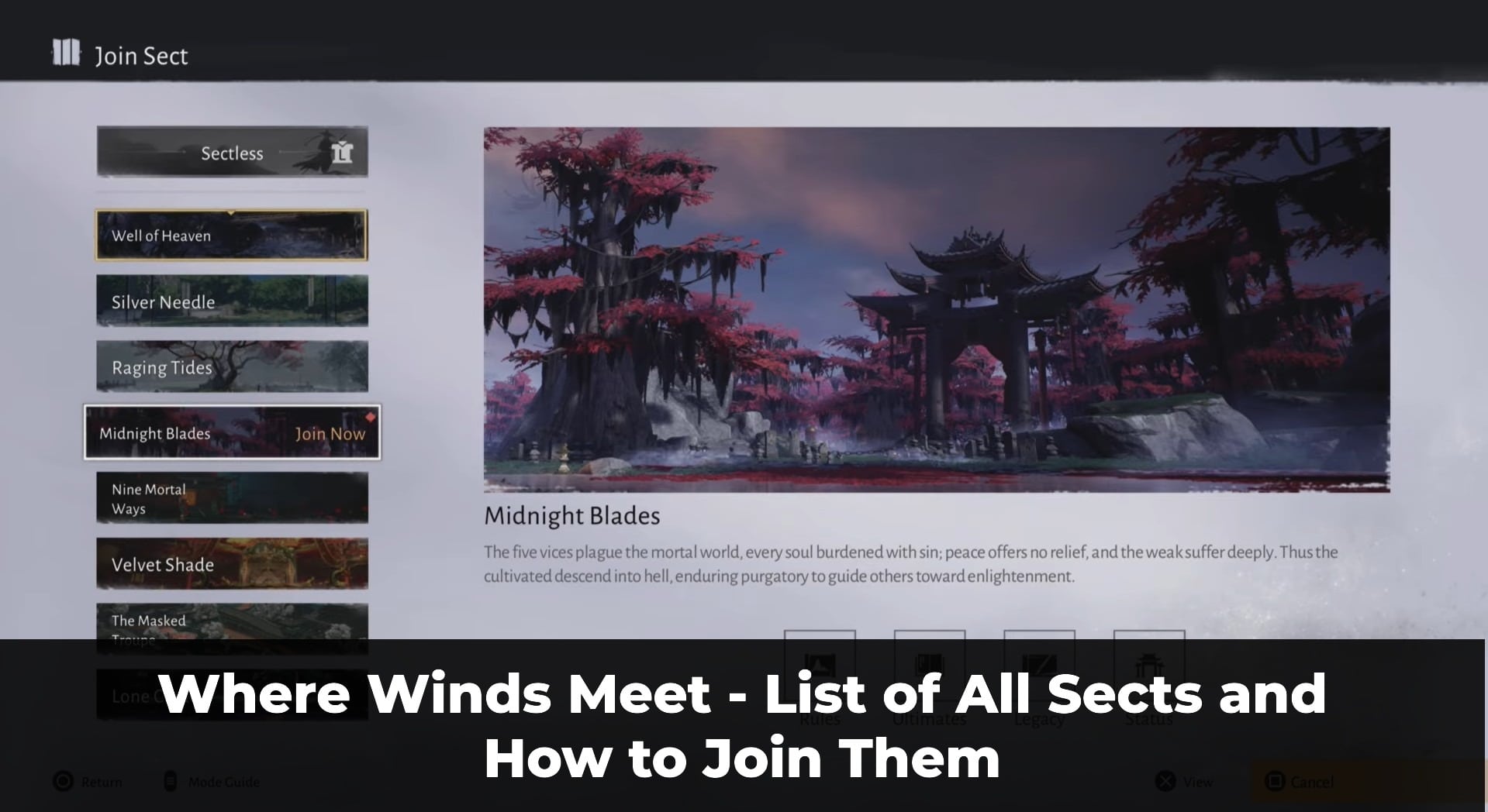 Where Winds Meet Can You Join All Sects