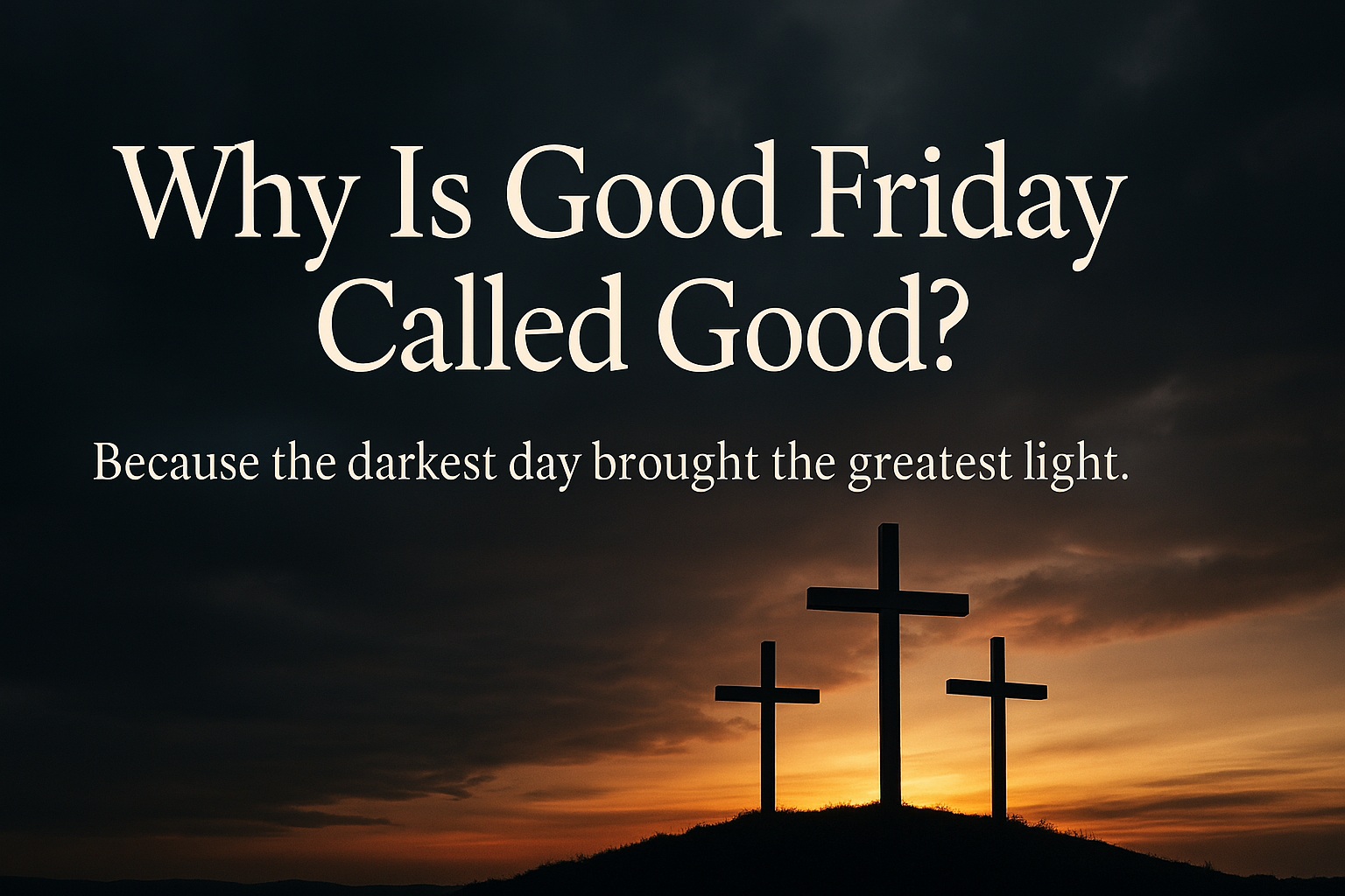 Why Is It Called a Good Friday