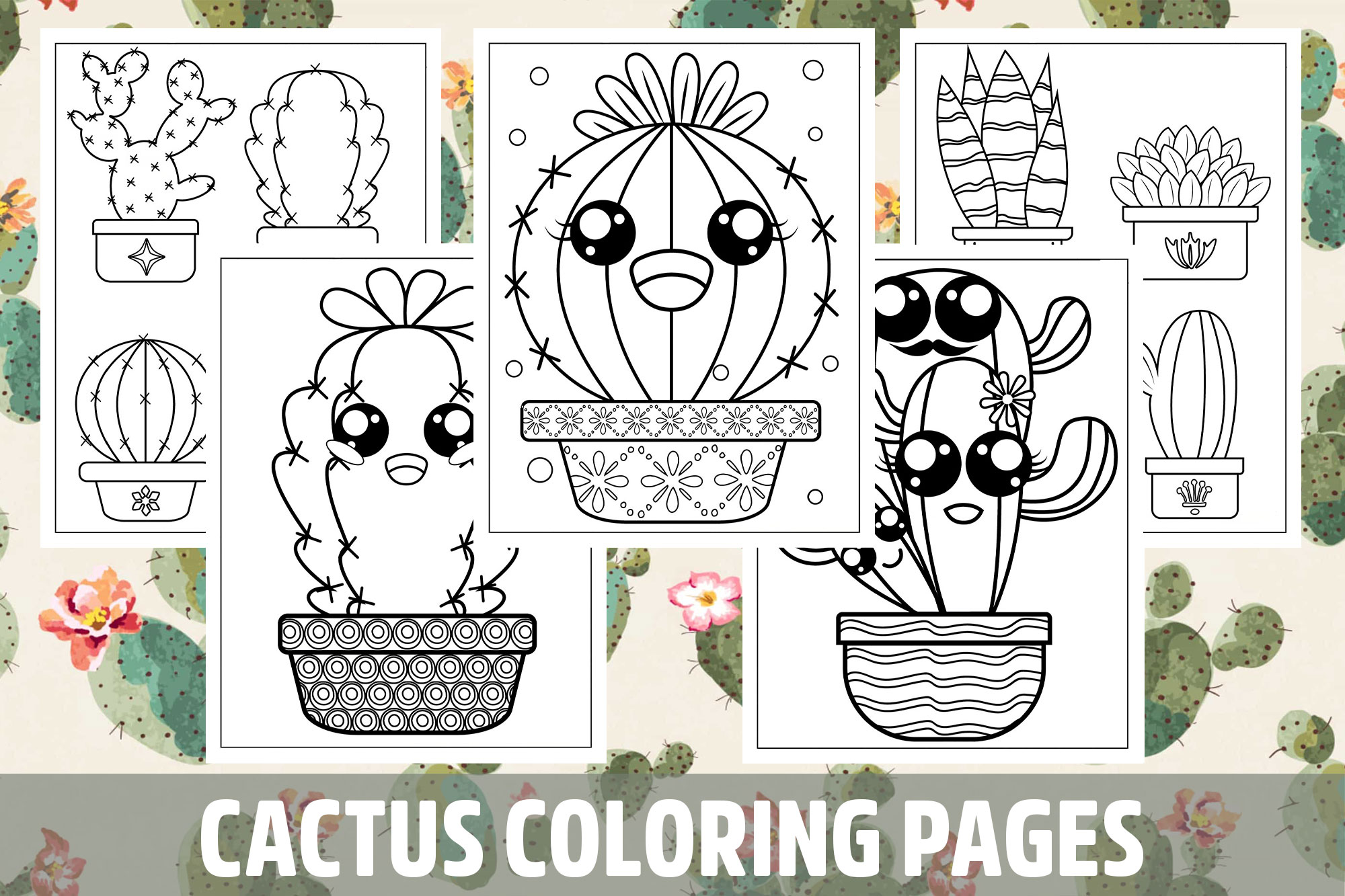 Catctis Coloring Page with Quot