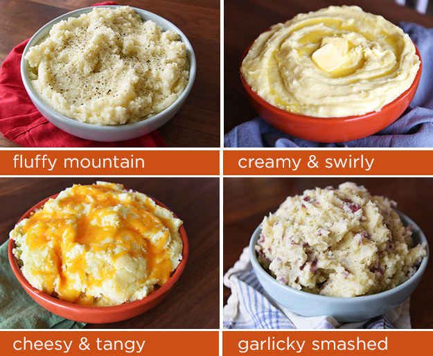 Different Types Mashed Potatoes