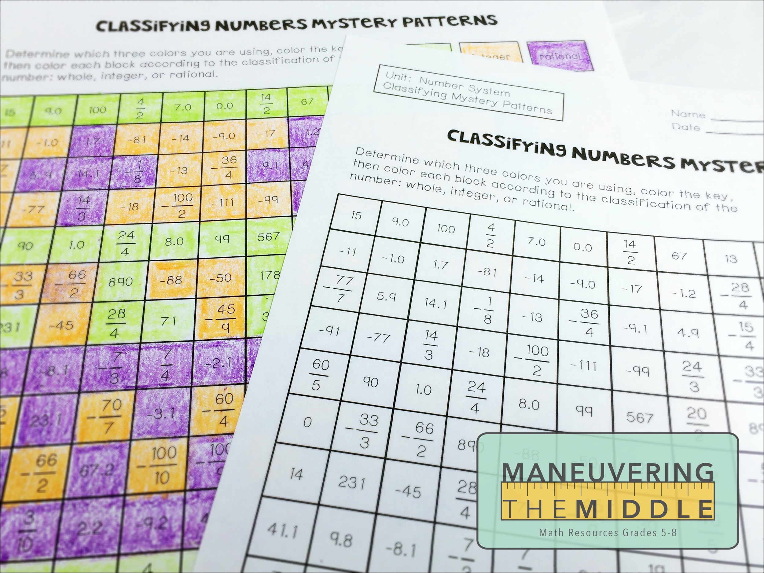 Number Classification Worksheet with Answers Pdf