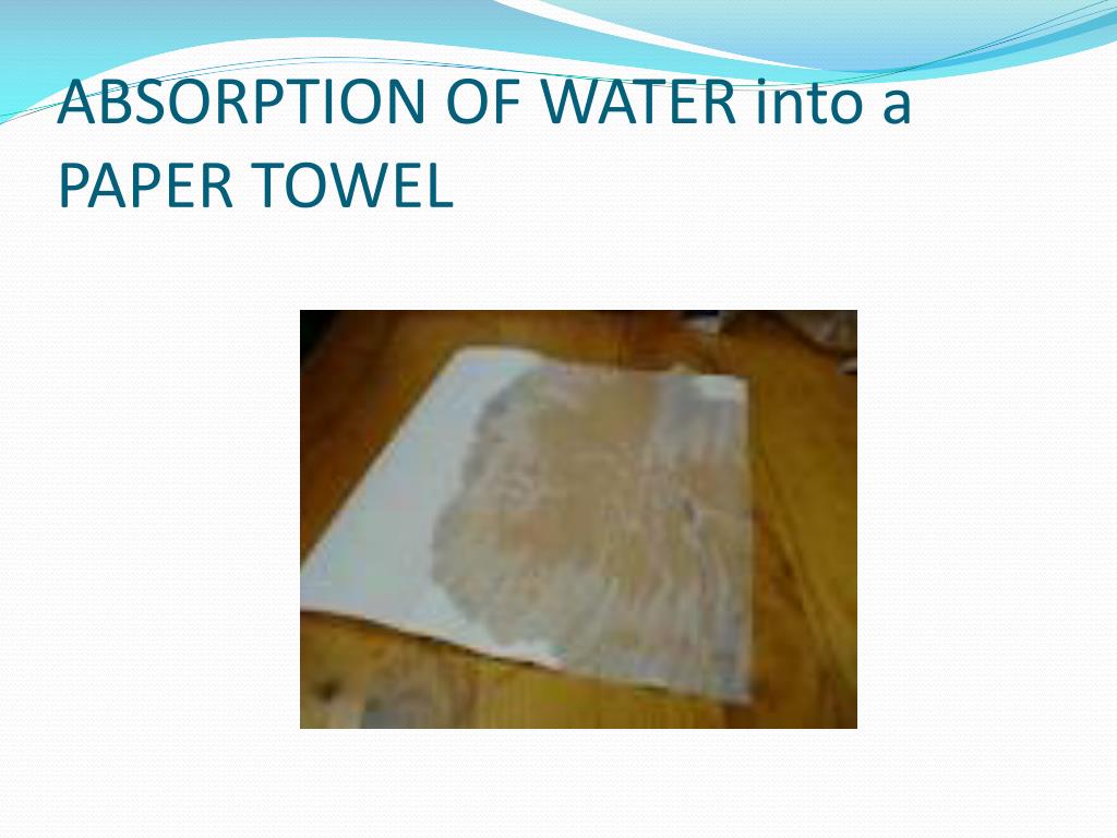 Is a Paper Towel Absorbing Water Chemical or Physical