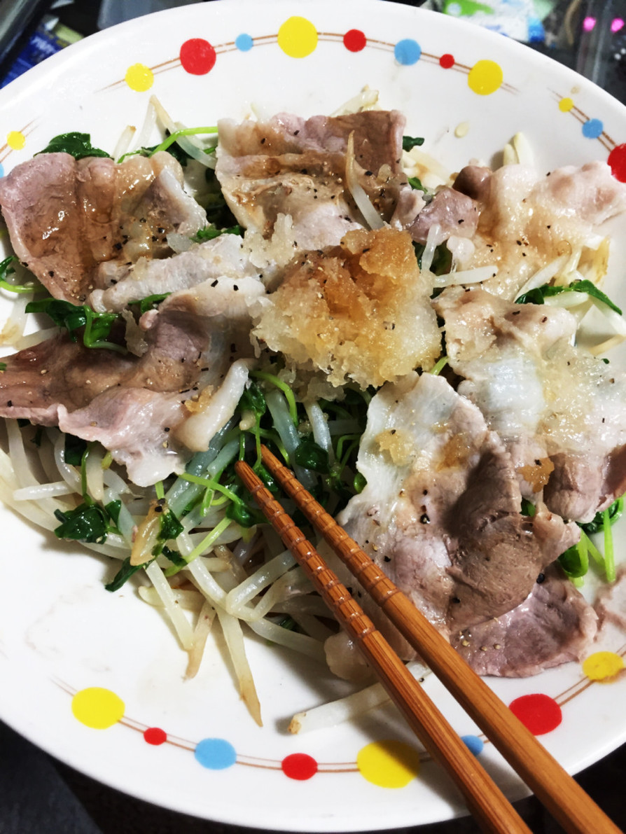 豚バラ・もやし・豆苗の神コスパ献立！時短レンジ蒸しと絶品炒め