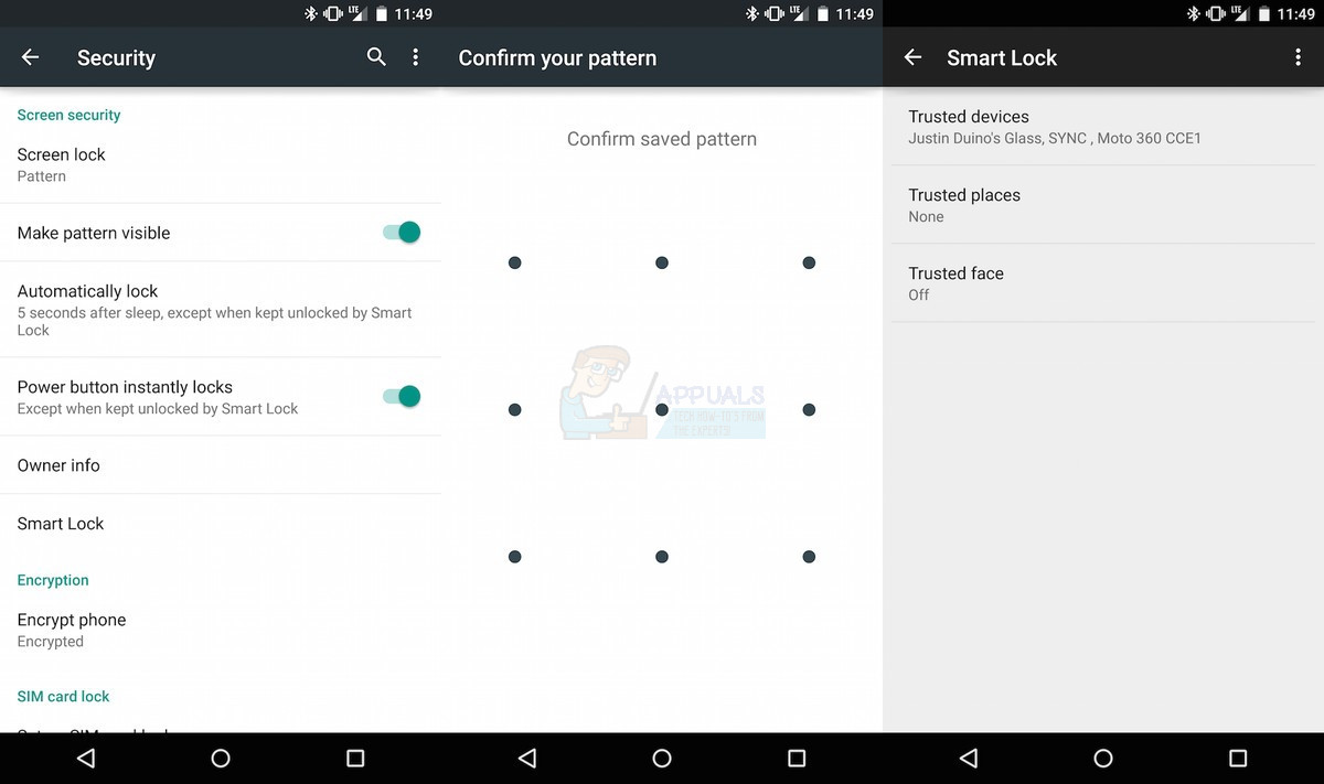 Samsung Galaxy A3 2016 Smart Lock Trusted Face