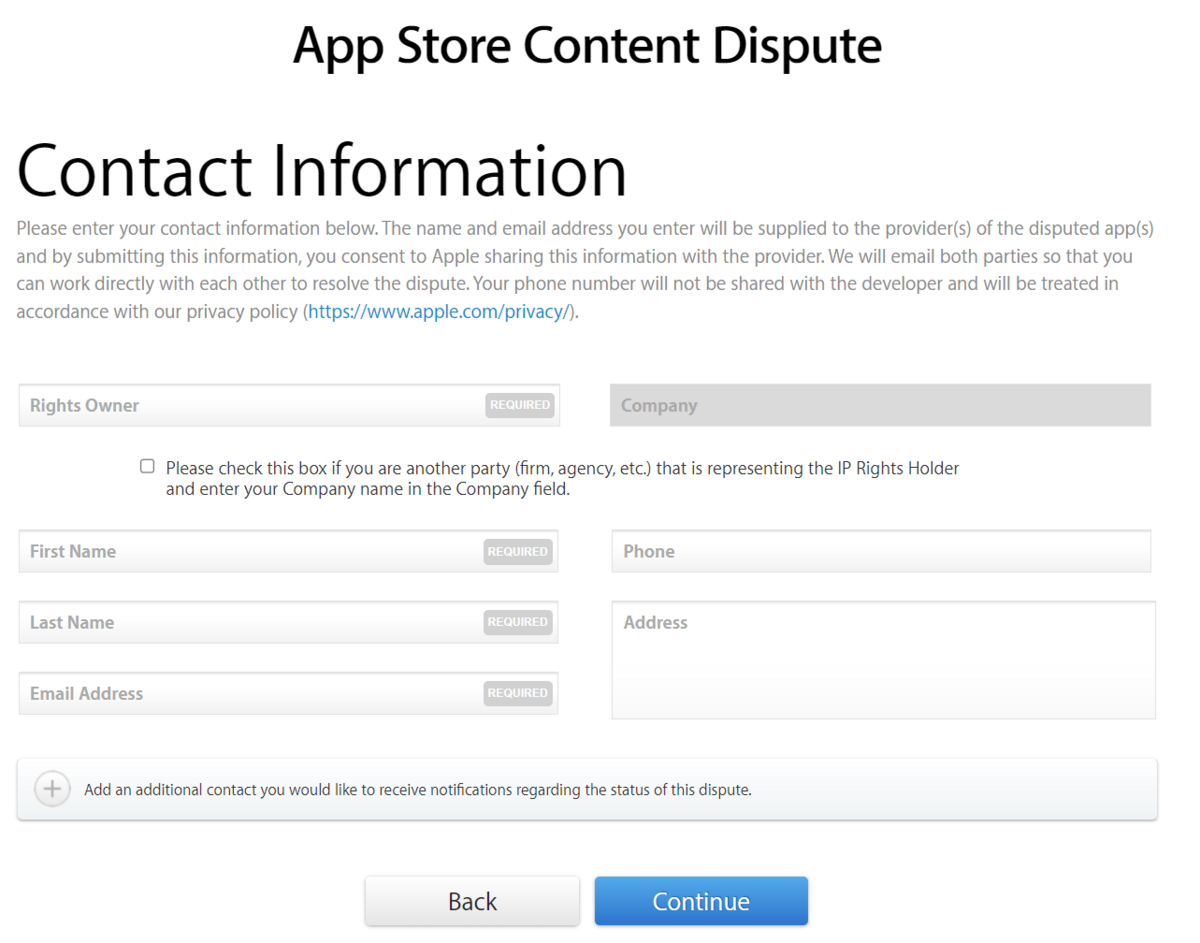 Apple App Dispute