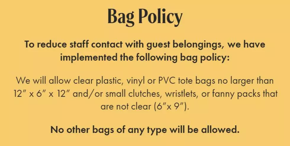 Live Nation Bag Policy 2026