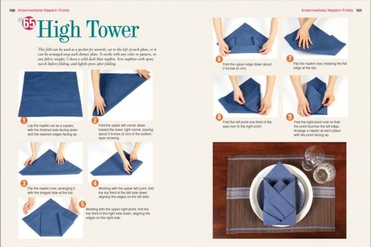 40 Table Napkin Folding with Procedures