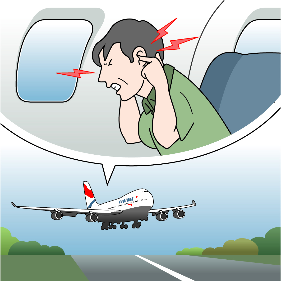 飛行機で耳が激痛になる原因とは？着陸時の正しい耳抜きと予防法