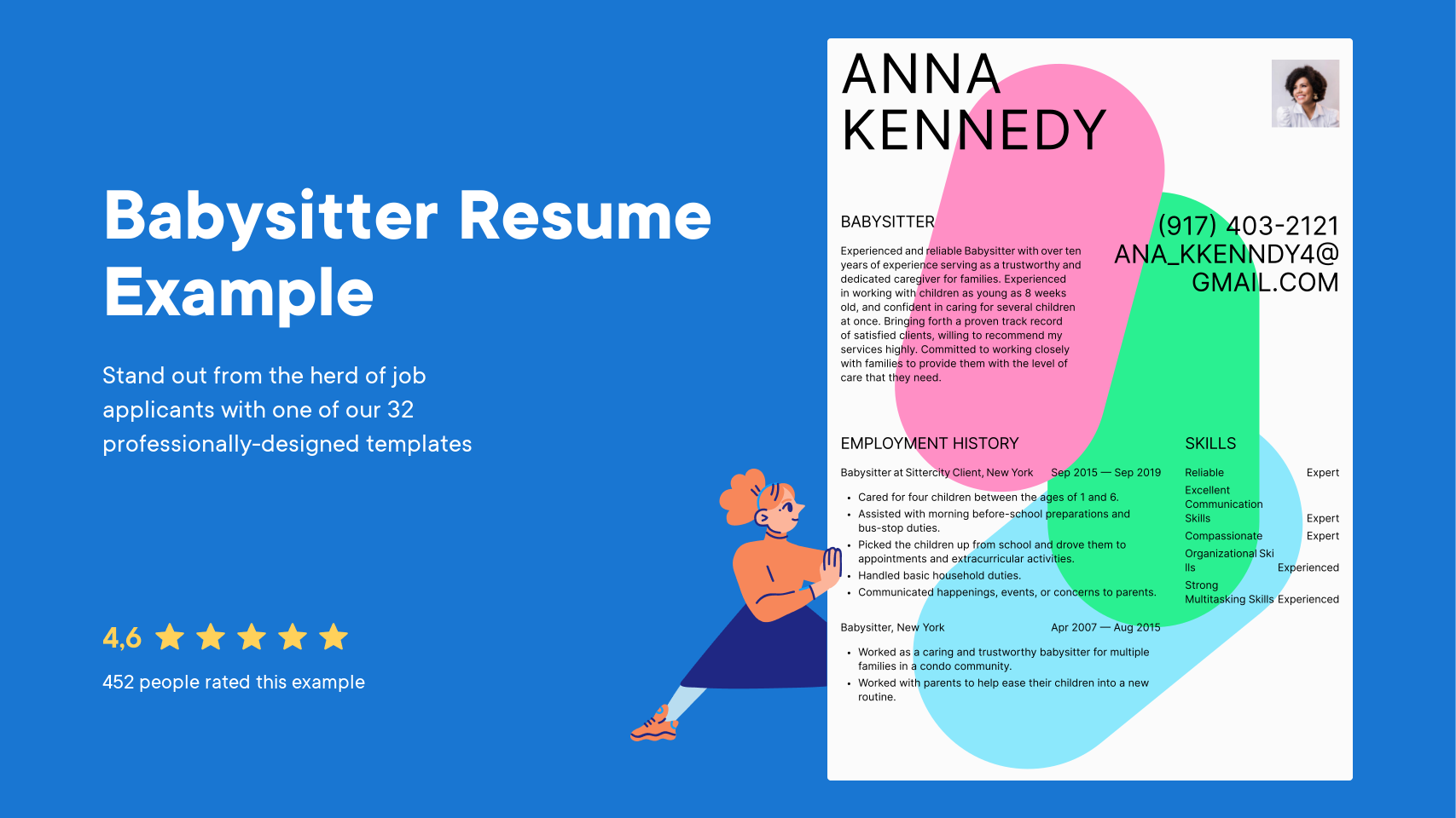 Job Description for Babysitter on Resume