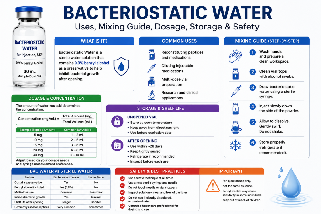 Is Bacteriostatic Water the Same as Reconstitution Water