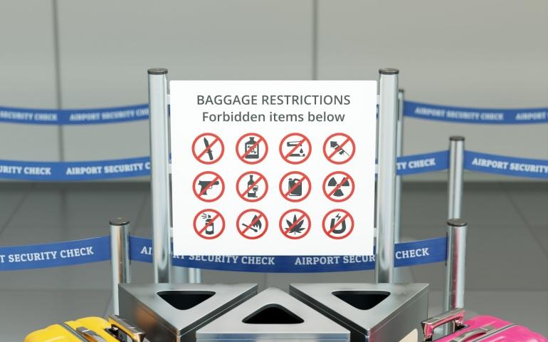 Restricted Items on a Plane