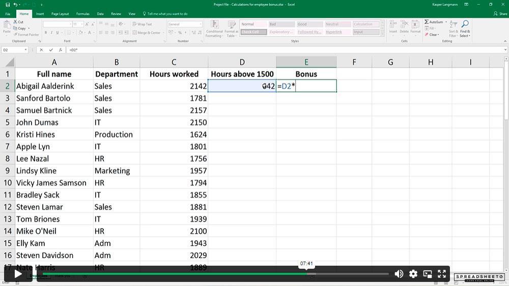 Excel Lessons Free