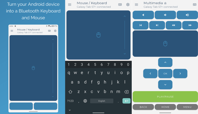 Android Bluetooth Keyboard and Mouse App