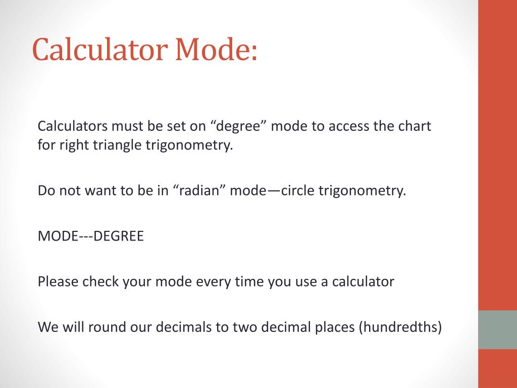 What Mode Should My Calculator Be in for Trig
