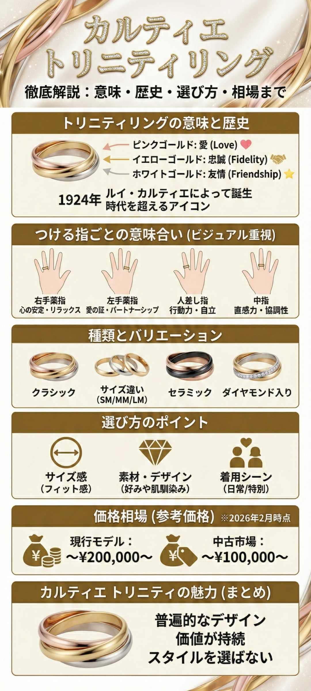 カルティエ「トリニティ」の意味とは？3色の真相と後悔しない選び方