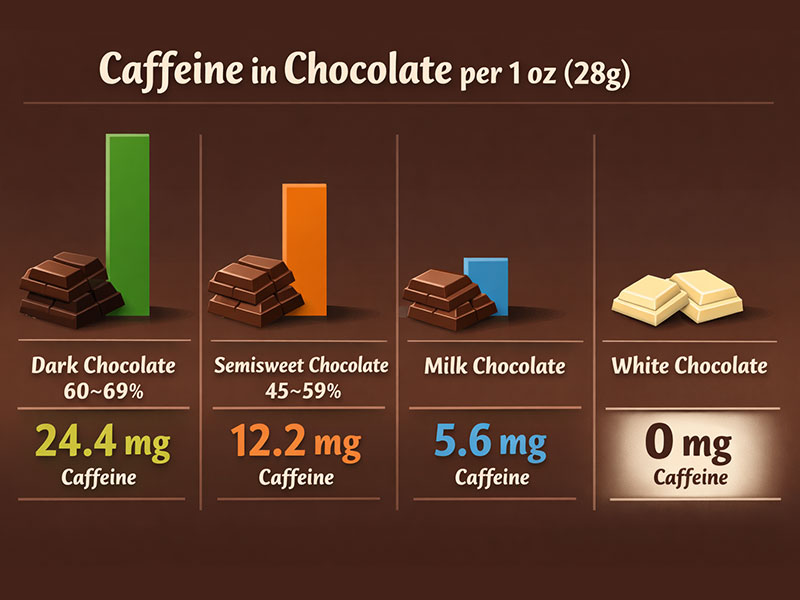 How Much Caffeine Does Milk Chocolate Have