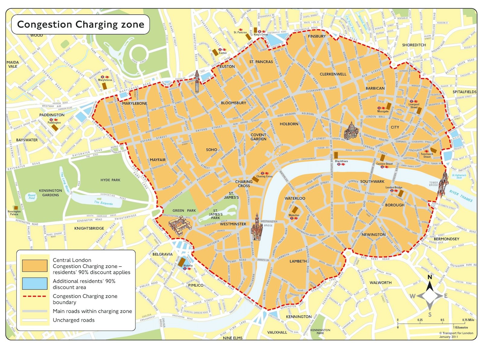 Is Marylebone Road in the Congestion Zone