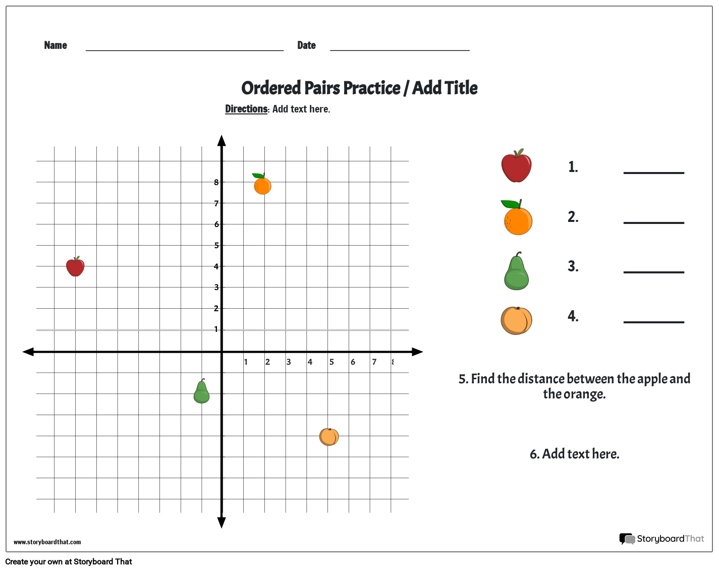 Graphing on the Coordinate Plane Worksheet Pdf