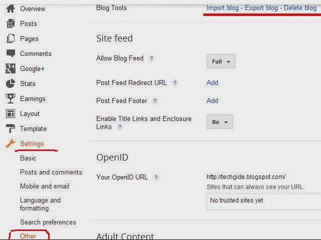 Blogspot Delete Blog