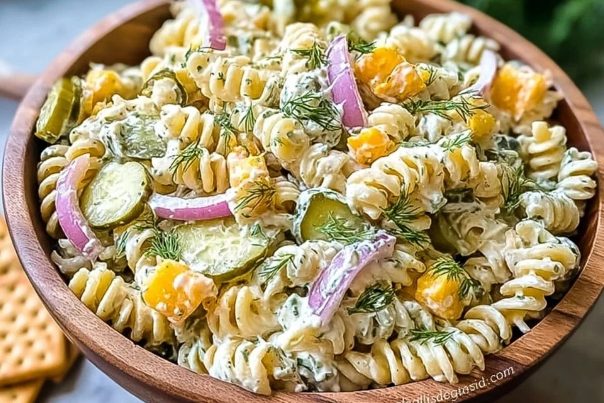 Dill Pickle Pasta Salad