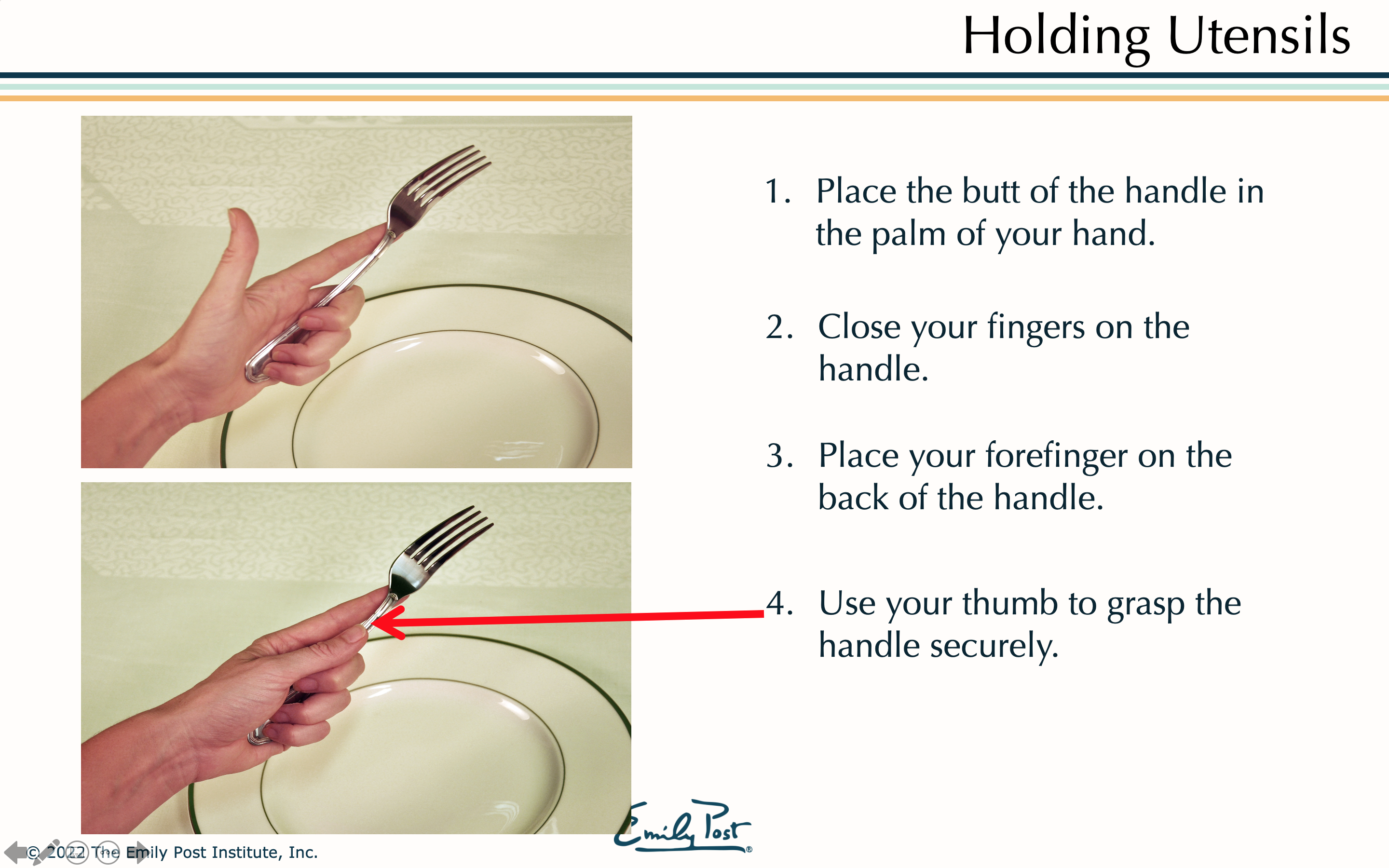 How to Hold Knife and Fork