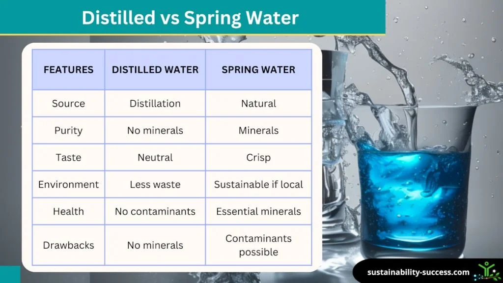 Is Spring Water and Distilled Water the Same