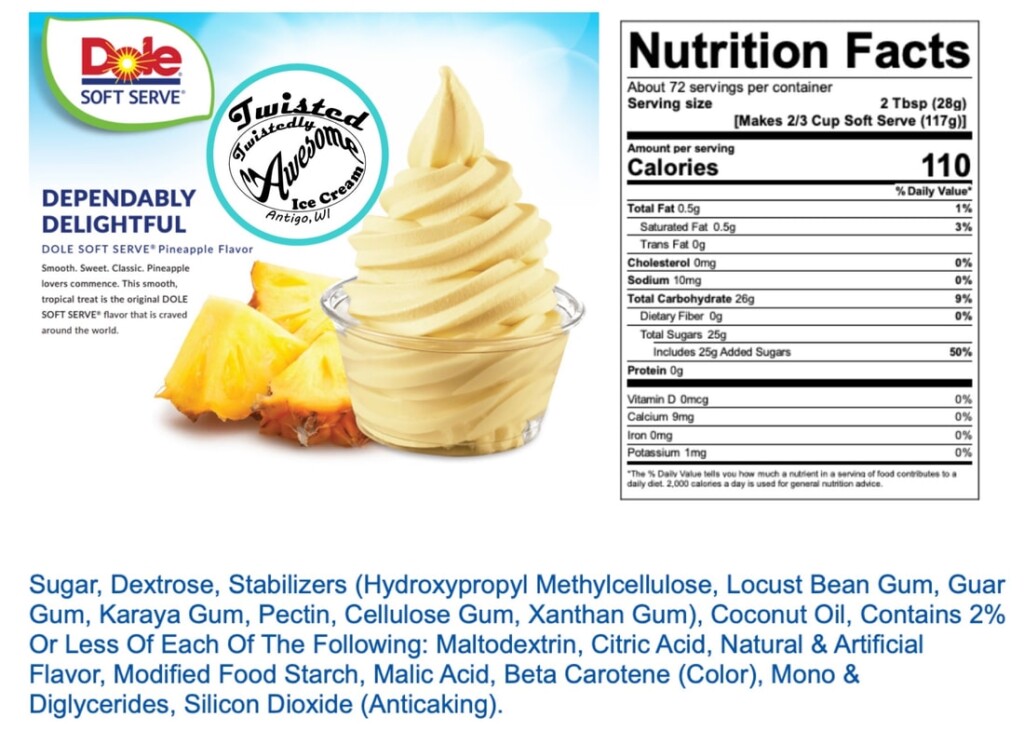 Dole Whip Calories vs Ice Cream
