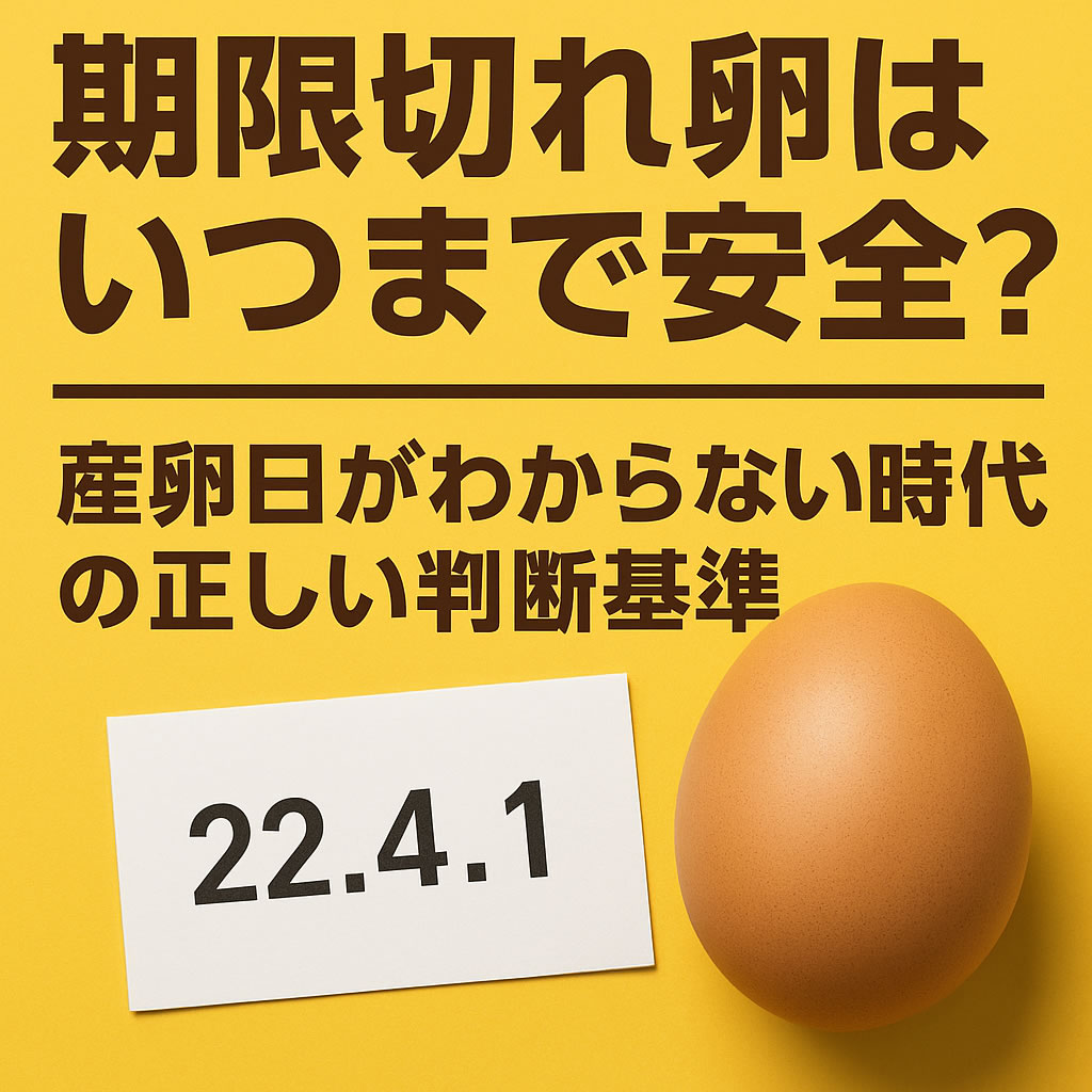 賞味期限切れ卵はいつまで安全？生食と加熱の基準や腐敗の見分け方