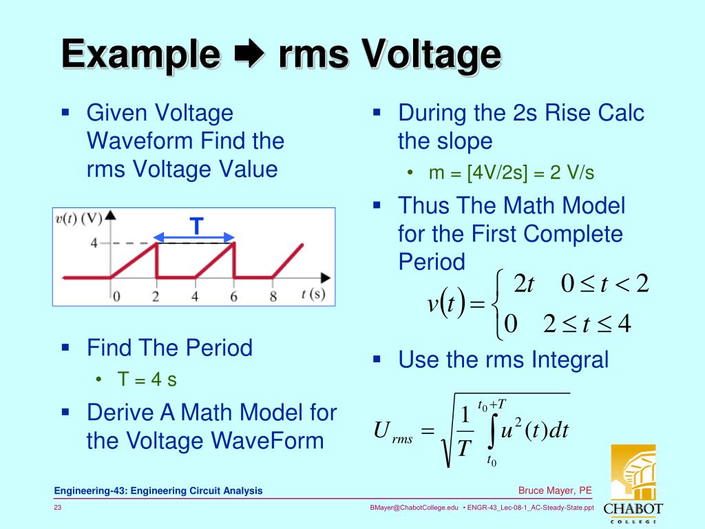 How Do You Calculate Rms Voltage
