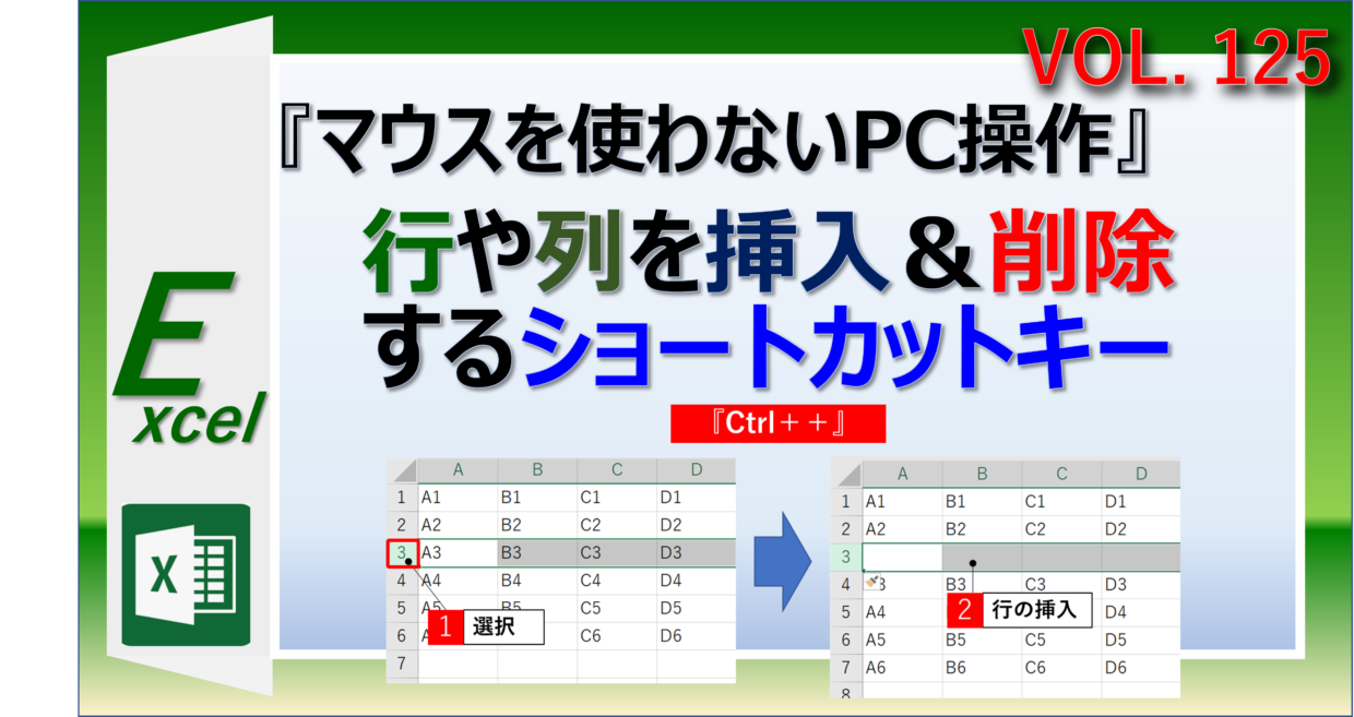 エクセル行挿入ショートカット2026｜右クリック卒業で業務を爆速化