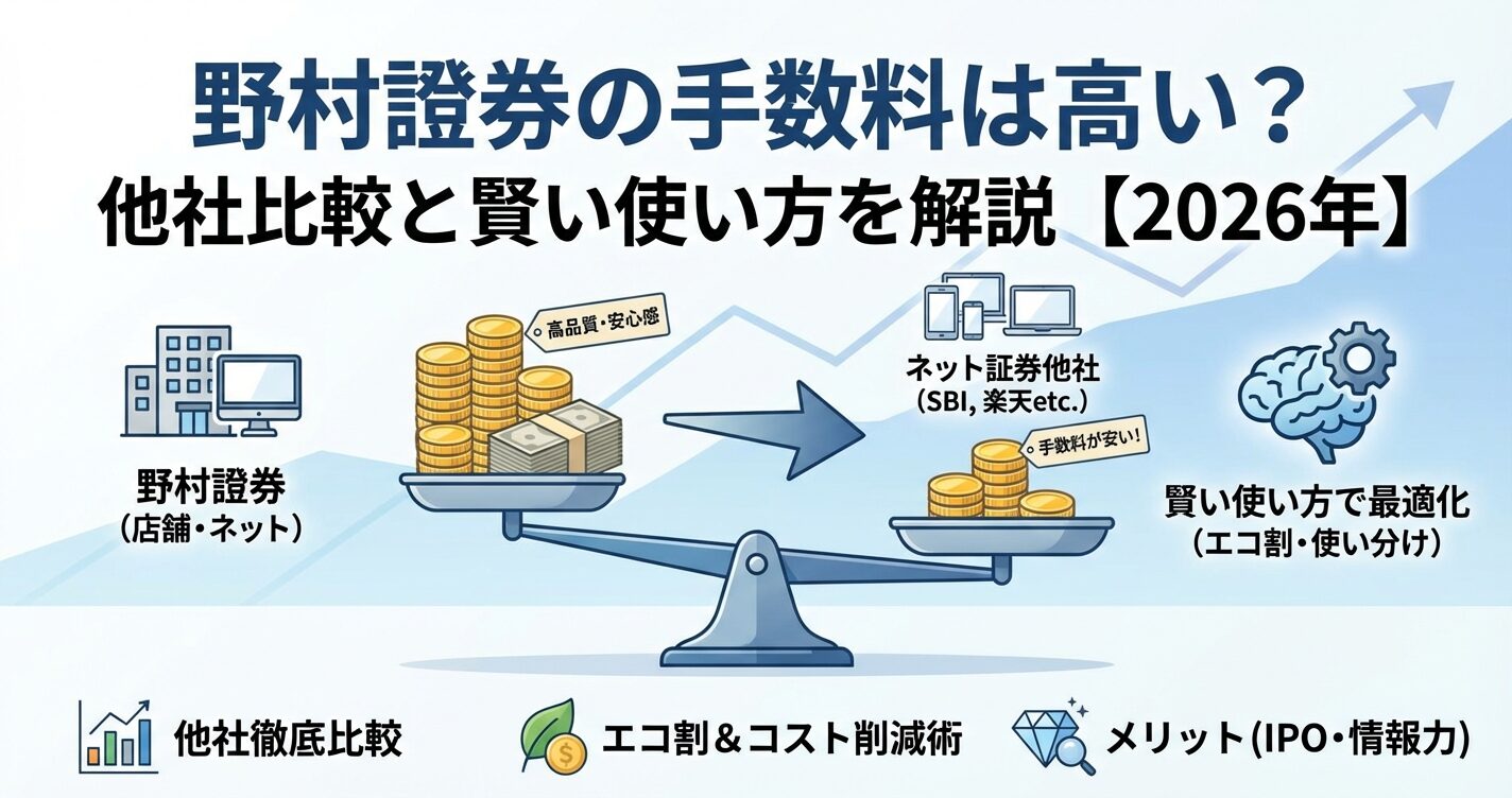 野村證券の手数料は高すぎるのか？富裕層が選ぶ理由と2026年最新検証