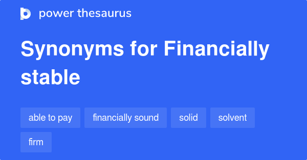 Financially Stable Synonym