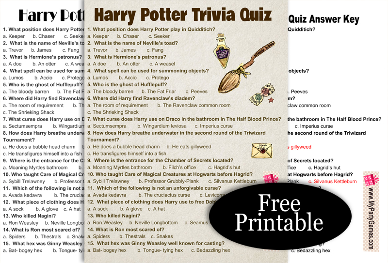 Questions and Answers About Harry Potter