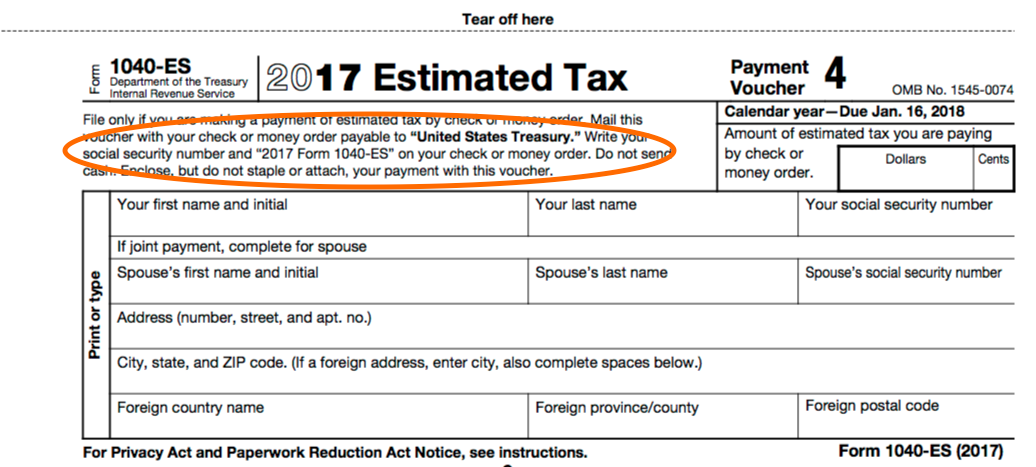 Address to Send Irs Estimated Payments