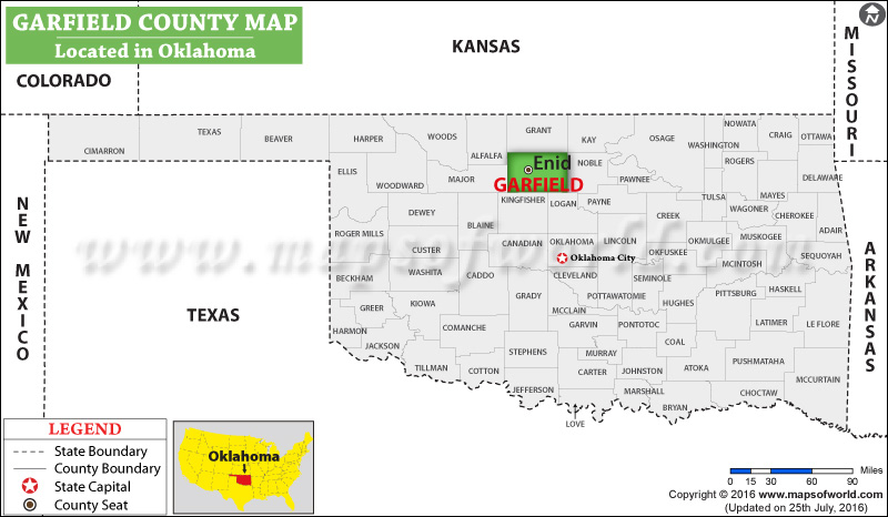Garfield County in Oklahoma