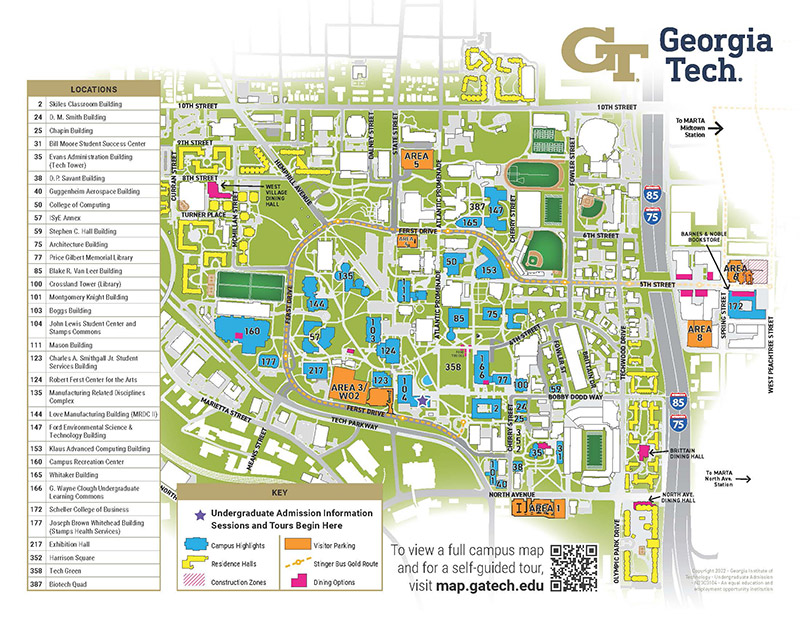 Campus Map Georgia Tech