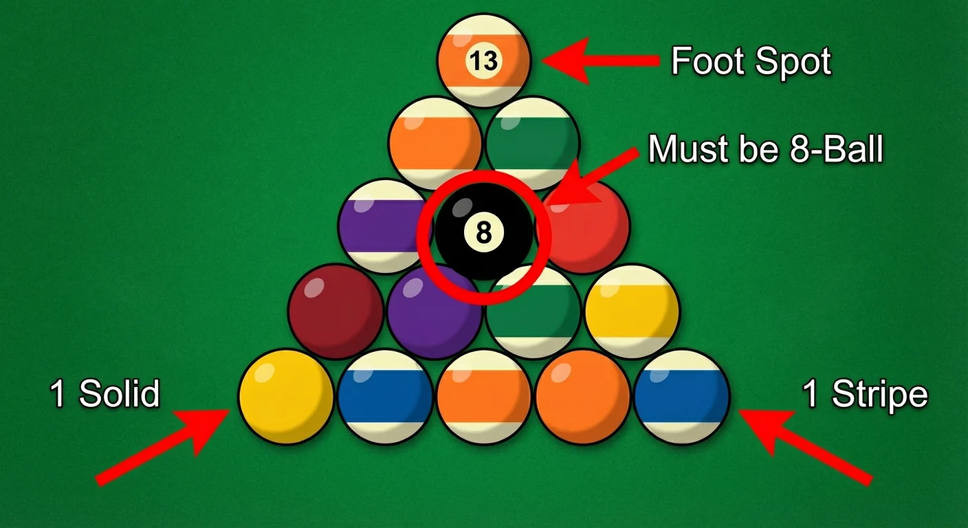 Setting up a Pool Table Balls