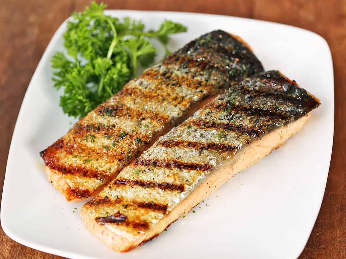 Grill Salmon with Skin On