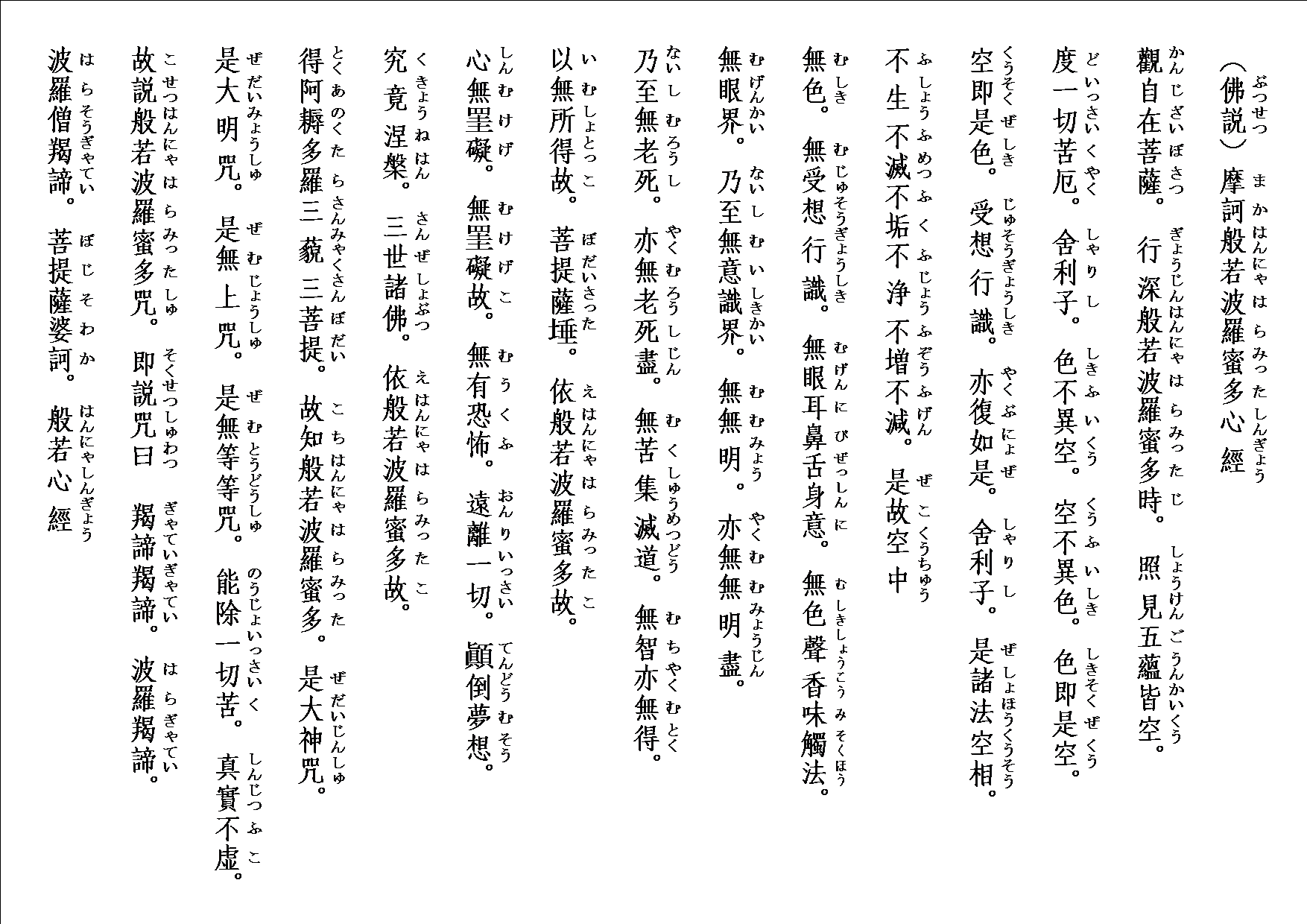 般若心経の全文をふりがな・縦書きで網羅！262文字の意味と唱え方