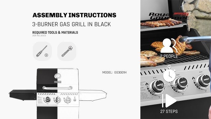 Expert Grill 3 Burner Gas Grill Assembly Instructions