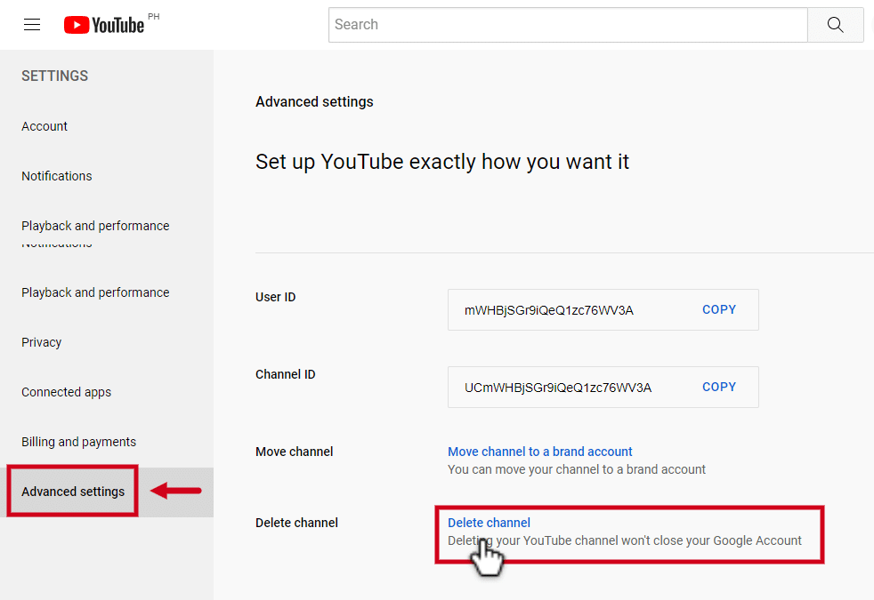How to Delete the Youtube Account