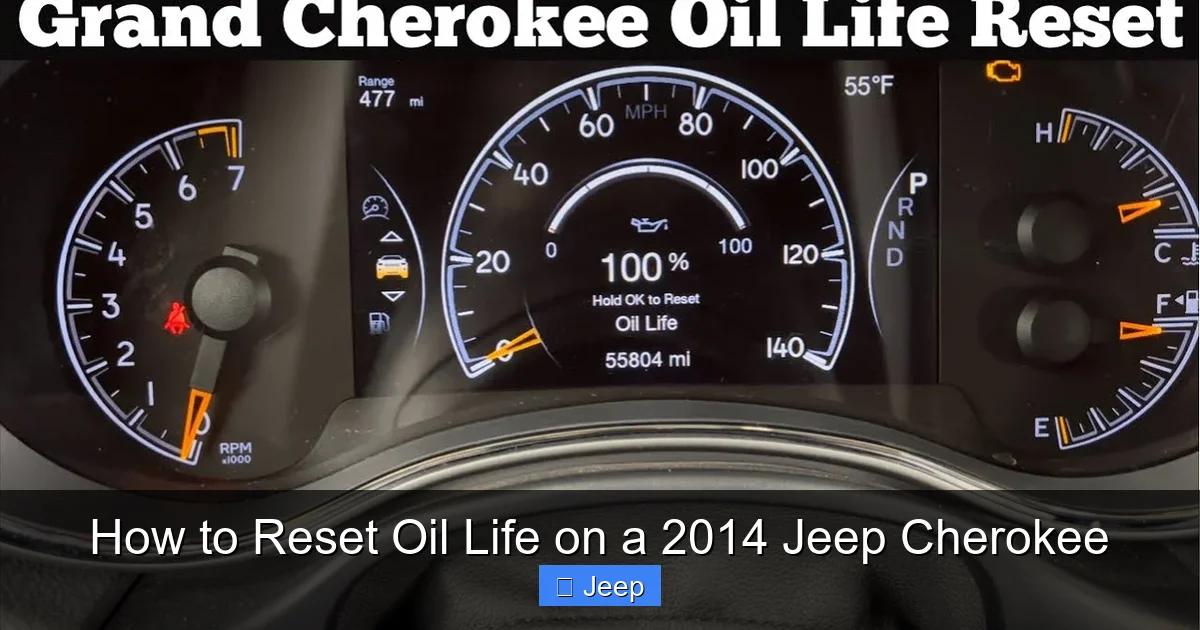 2014 Jeep Cherokee Reset Oil Life