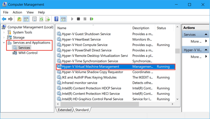 Hyper v Windows 10 Turn Off