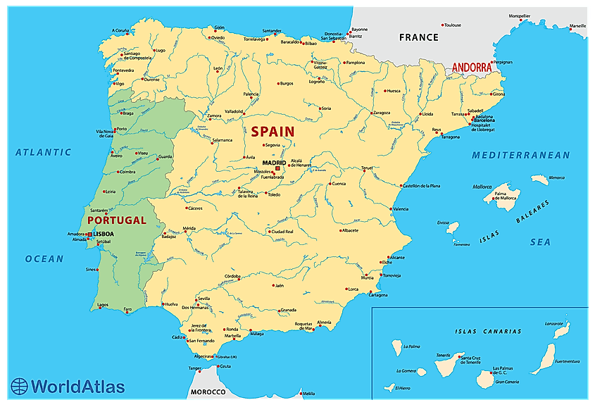 Which Two Countries Make up the Iberian Peninsula?